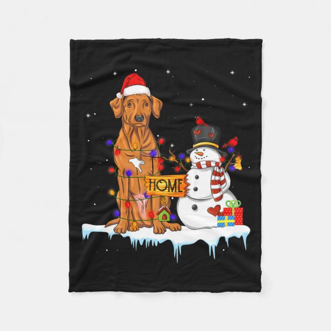 Manta Polar Funny Rhodesian Ridgeback Dog Christmas Snowman Xm (Anverso)