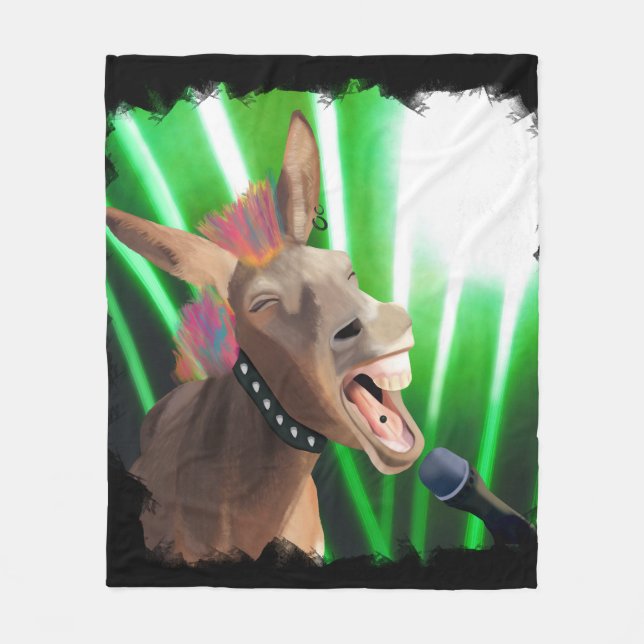 Manta Polar Funny Rockstar Donkey (Anverso)