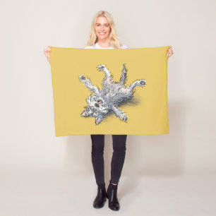 Manta Polar Funny Rolling Schnauzer Blanket