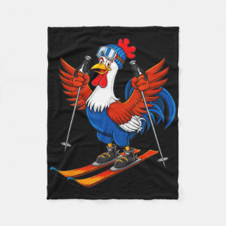 Manta Polar Funny Rooster Skiing Adventure Cartoon