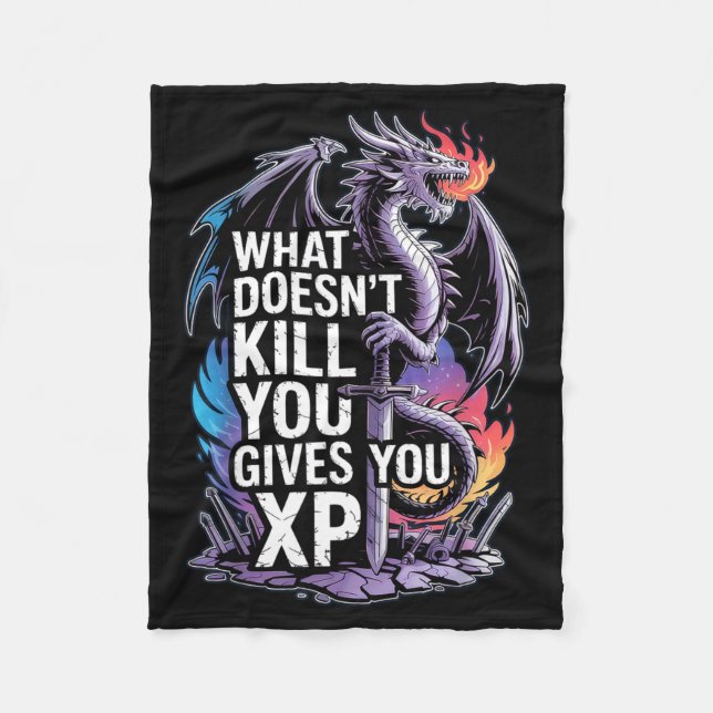 Manta Polar Funny Rpg What Doesn’t Kill You Gives You Xp Quote (Anverso)