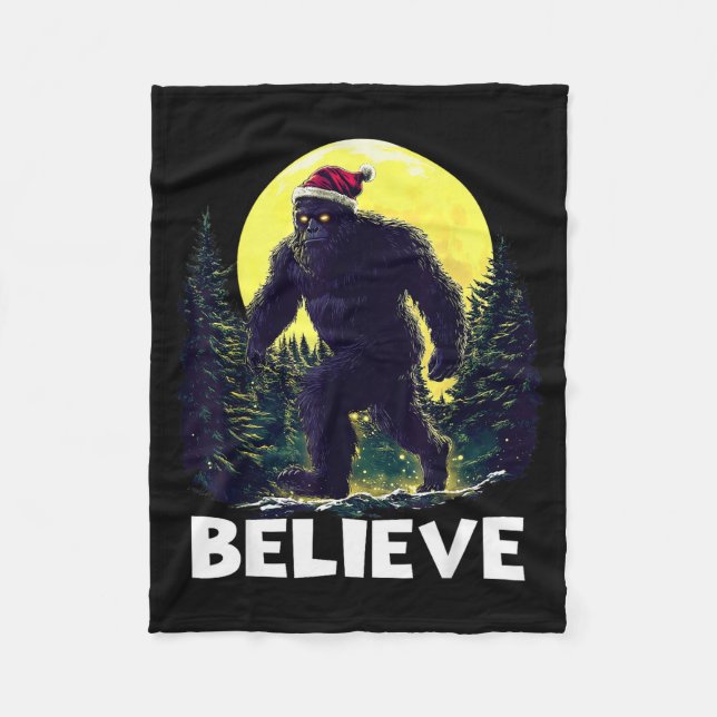Manta Polar Funny Santa Bigfoot Christmas Sasquatch Believe Xm (Anverso)