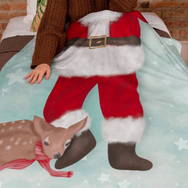 Manta Polar Funny Santa Claus cuerpo lindo ilustracion de cier (Subido por el creador)