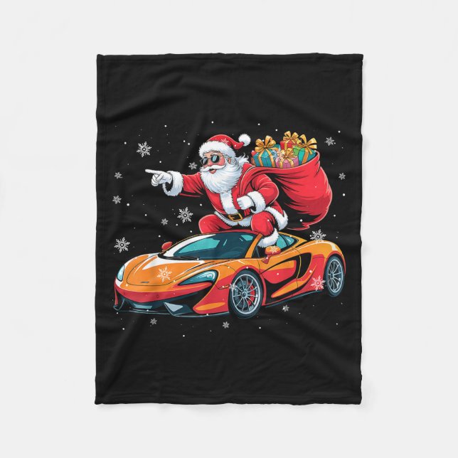 Manta Polar Funny Santa Driving Srt Car Xmas Pajama Christmas  (Anverso)