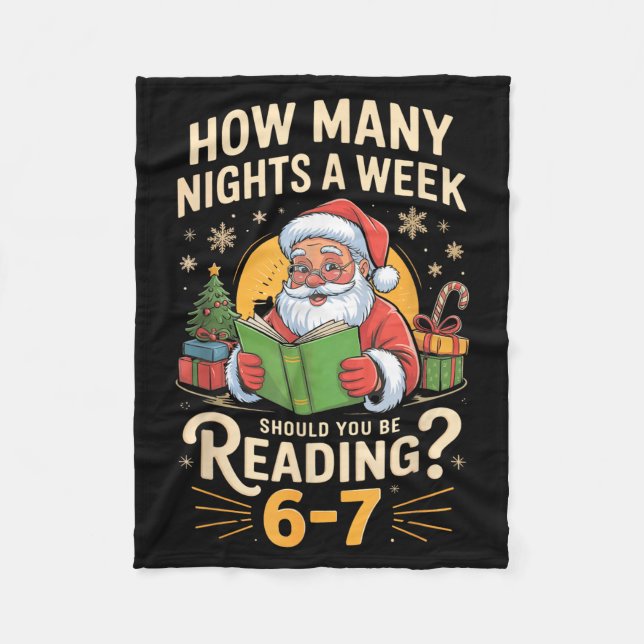Manta Polar Funny Santa Reading 67 Meme Tee Christmas Teacher  (Anverso)