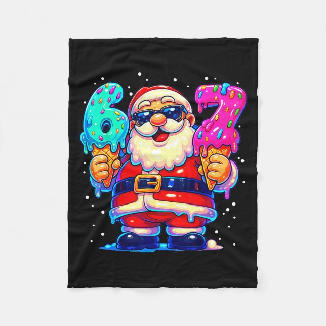 Manta Polar Funny Santa Says Six Seven 67 Meme Christmas Xmas  (Anverso)