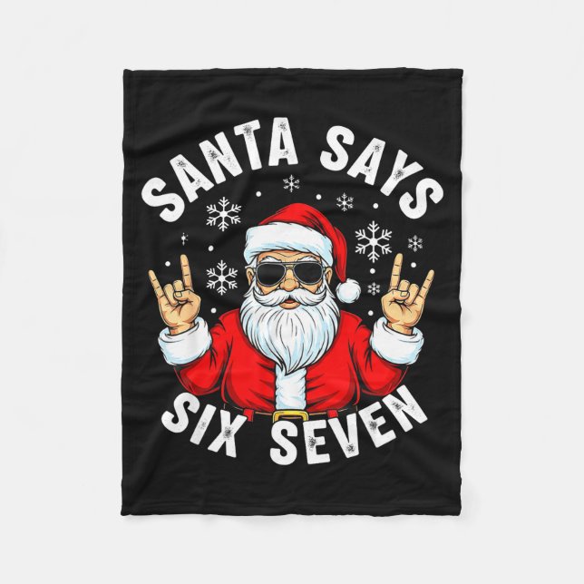 Manta Polar Funny Santa Says Six Seven Christmas Xmas Meme  (Anverso)