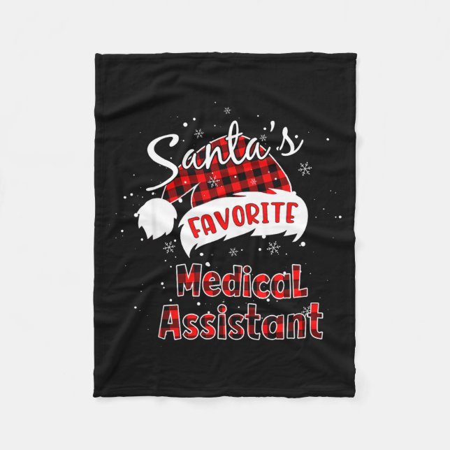 Manta Polar Funny Santa's Favorite Medical Istant Christmas Pa (Anverso)