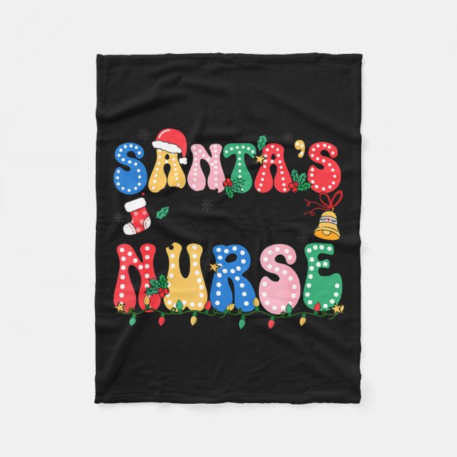 Manta Polar Funny Santa's Favorite Nurse Christmas Nursing Xma (Anverso)