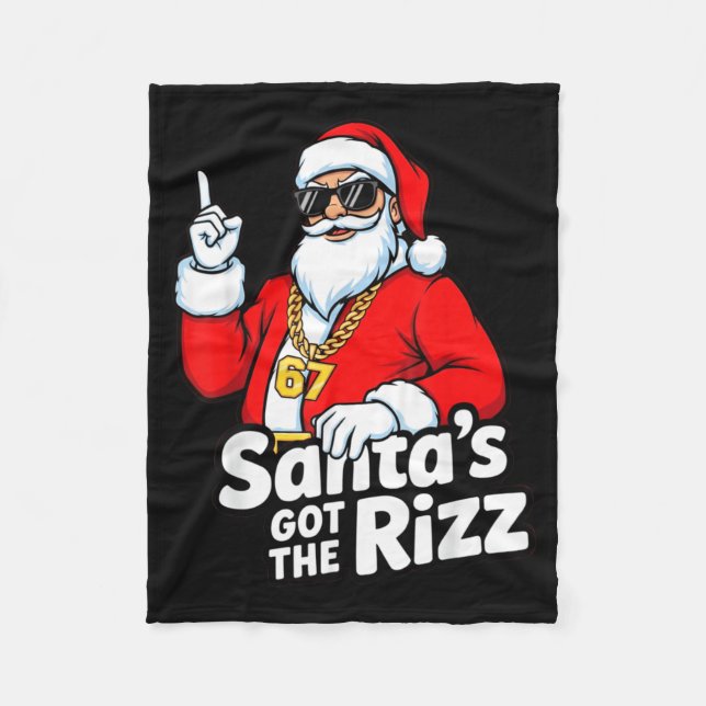 Manta Polar Funny Santa's Got The Rizz Christmas Meme 67  (Anverso)