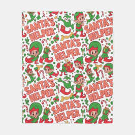 Manta Polar Funny Santa's Little Helper Elf Retro Cartoon