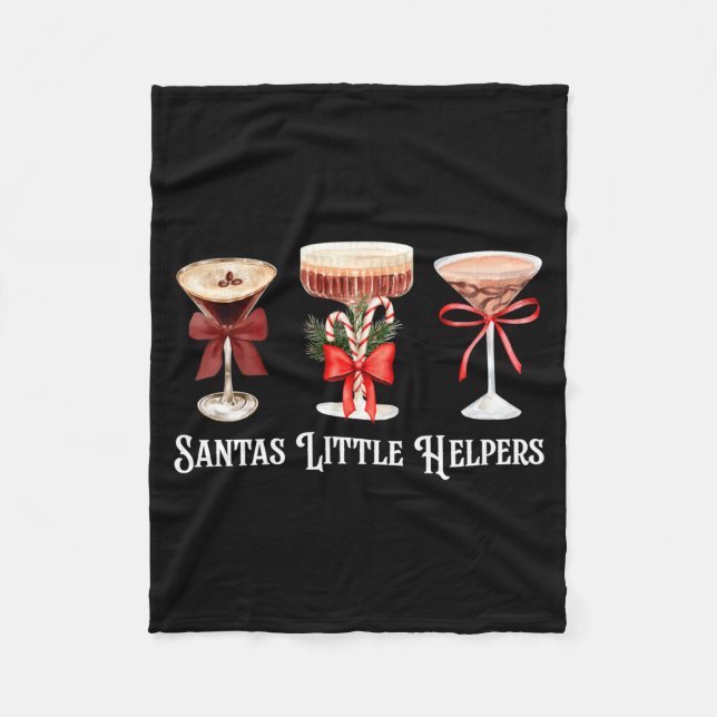 Manta Polar Funny Santa's Little Helper Martini Tail Merry Chr (Anverso)