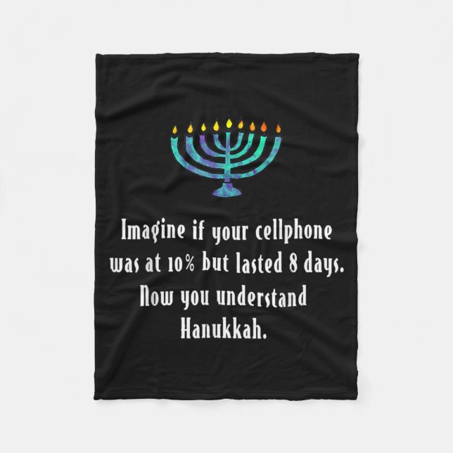 Manta Polar Funny Sarcastic Hanukkah Chanukah Cellphone Quote  (Anverso)