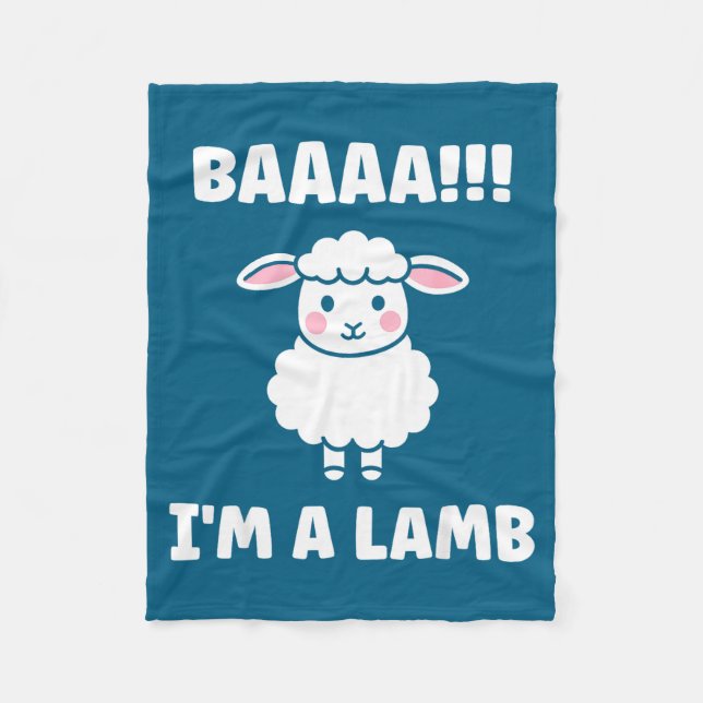 Manta Polar Funny Sheep Quote Baaah I'm A Lamb  (Anverso)