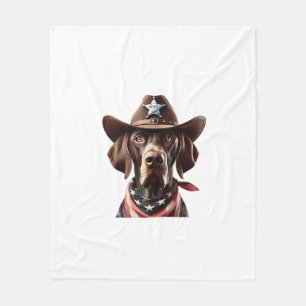 Manta Polar Funny Sheriff Dog Shirt Alemán Puntero Perro Mamá