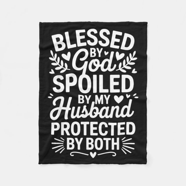 Manta Polar Funny Siled Wife Art For Women Girls Mpy Old Husba (Anverso)