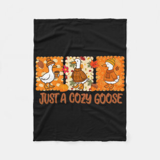 Manta Polar Funny Silly Fall Goose Autumn Just A Cozy Goose Wo