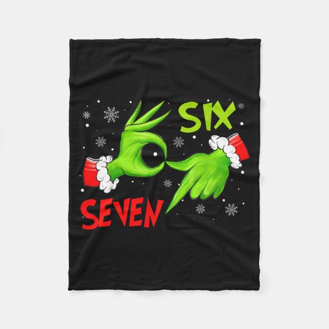 Manta Polar Funny Six Seven 67 Meme 6 7 Christmas Elf Hand Boy (Anverso)