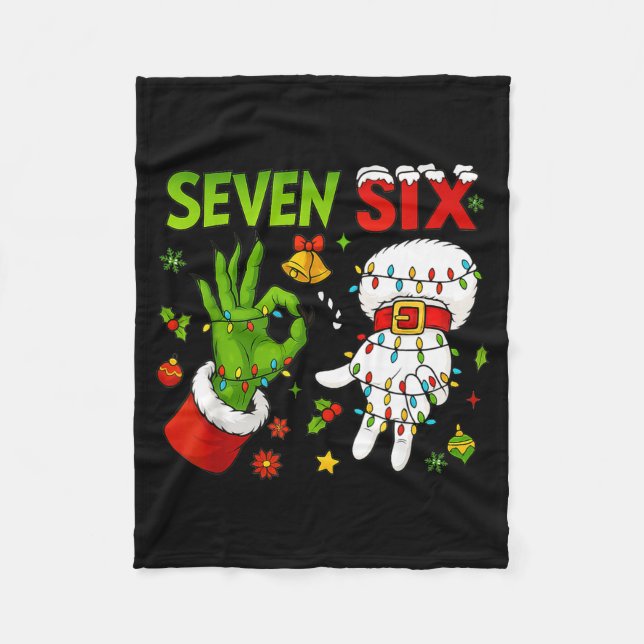 Manta Polar Funny Six Seven 67 Meme 6 7 Christmas Elf Hand Boy (Anverso)