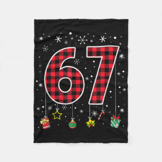 Manta Polar Funny Six Seven 6 7 Meme 67 Christmas Red Plaid Xm