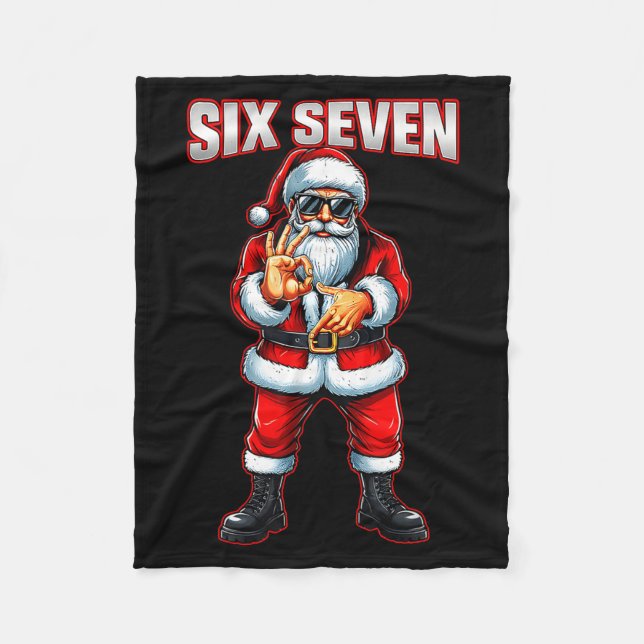 Manta Polar Funny Six Seven 6 7 Meme Santa Christmas Shirt Men (Anverso)