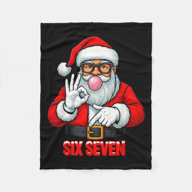 Manta Polar Funny Six Seven 6 7 Meme Santa Christmas Shirt Men (Anverso)