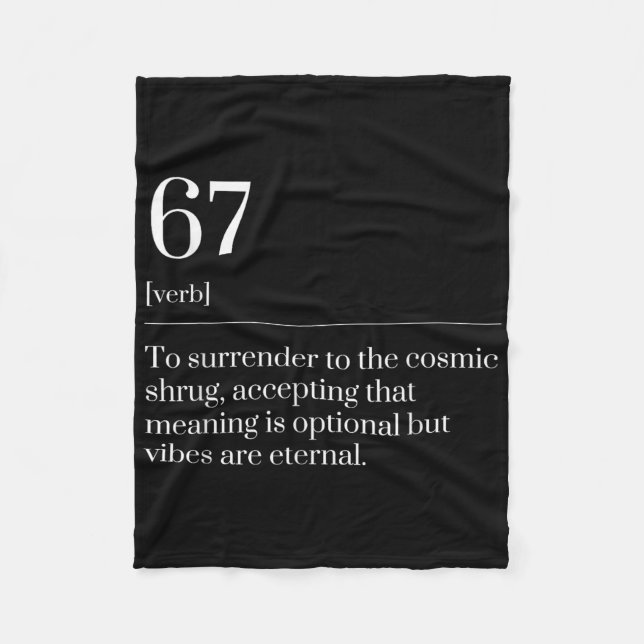 Manta Polar Funny Six Seven Number 67 Meme Dictionary Definiti (Anverso)