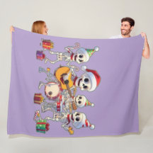 Funny Skeleton Band Christmas & New Year – 3D Cart