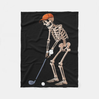 Manta Polar Funny Skeleton Golf Player Golfer Men Dad Hallowee