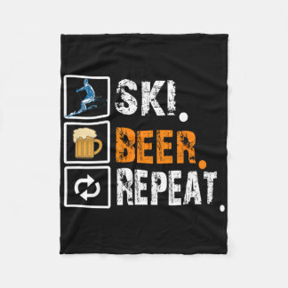 Manta Polar Funny Ski Beer Repeat Skiing And Skiers