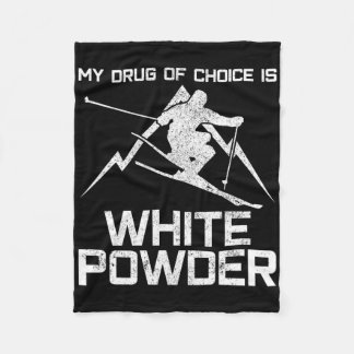 Manta Polar Funny Ski Shirt - My Drug Of Choice Is White Powde