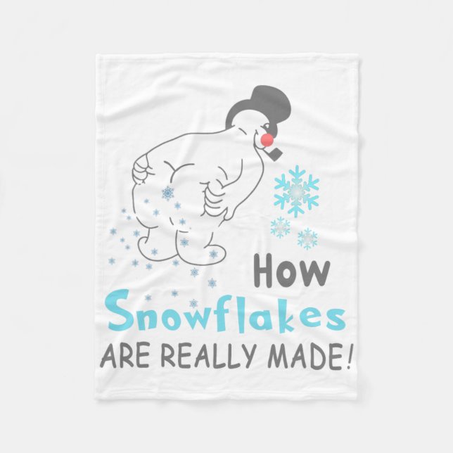 Manta Polar Funny Snow How Snowflakes Are Really Made  (Anverso)