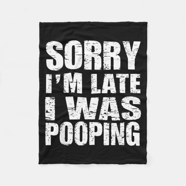 Manta Polar Funny Sorry I'm Late I Was Ong  (Anverso)