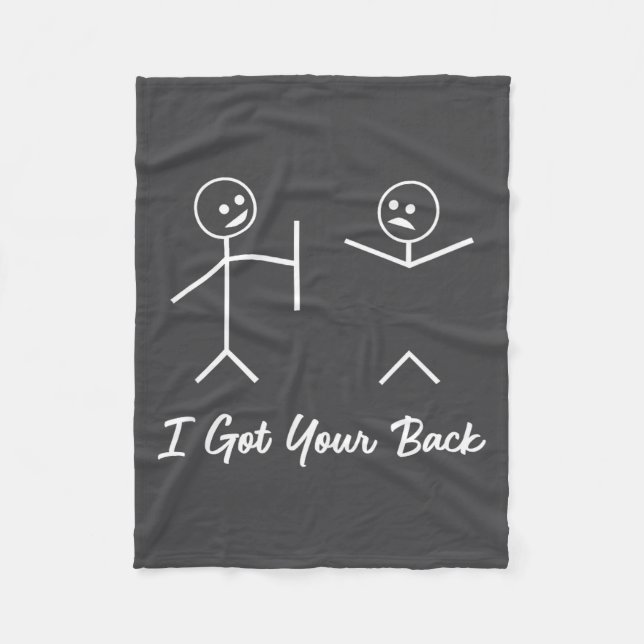 Manta Polar Funny Stick Figures I Got Your Back  (Anverso)