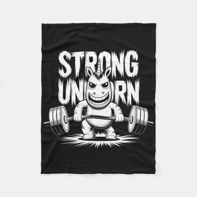 Manta Polar Funny Strong Crucifix Lifting Unicorn (Anverso)