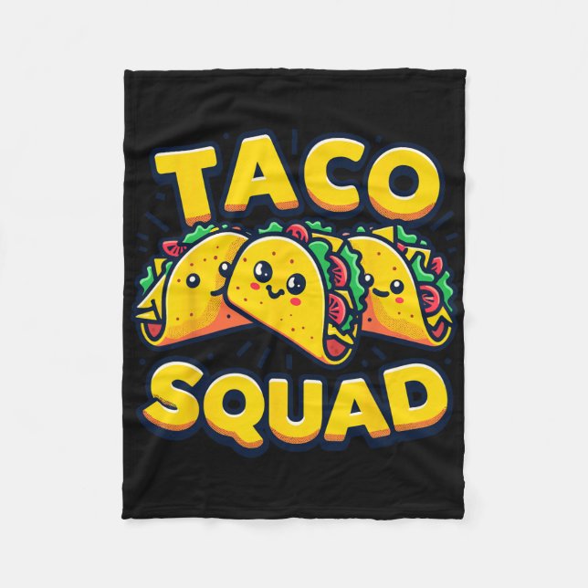 Manta Polar Funny Taco Squad cuece comida mexicana (Anverso)