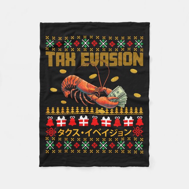 Manta Polar Funny Tax Evasion Lobster Money Ugly Christmas Swe (Anverso)