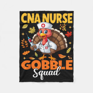 Manta Polar Funny Thanksgiving Cna Nurse Gobble Squad Turkey N