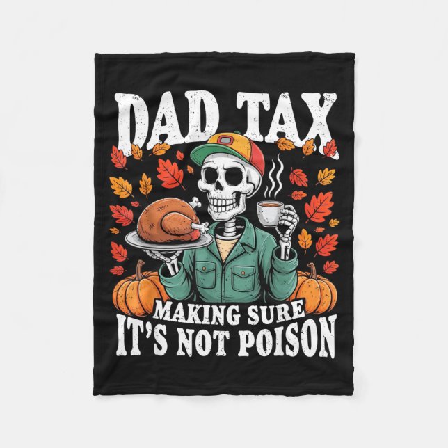 Manta Polar Funny Thanksgiving Dad Tax Skeleton Turkey Day Foo (Anverso)