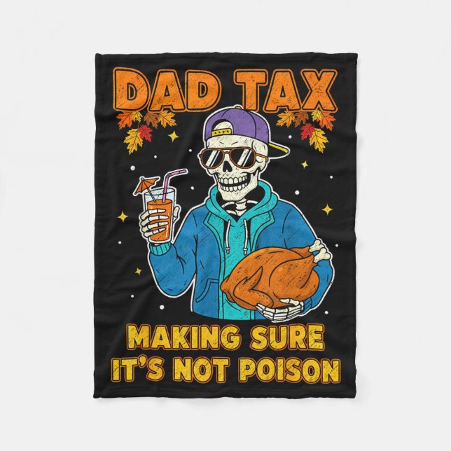 Manta Polar Funny Thanksgiving Dad Tax Skeleton Turkey Day Foo (Anverso)
