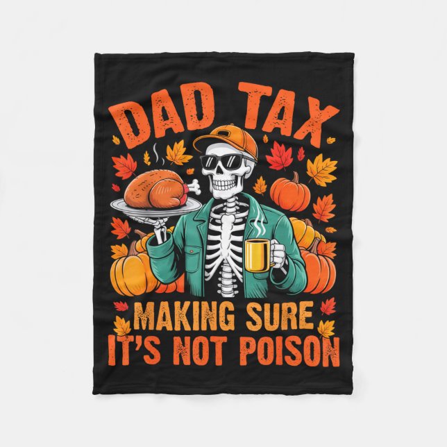 Manta Polar Funny Thanksgiving Dad Tax Skeleton Turkey Day Foo (Anverso)
