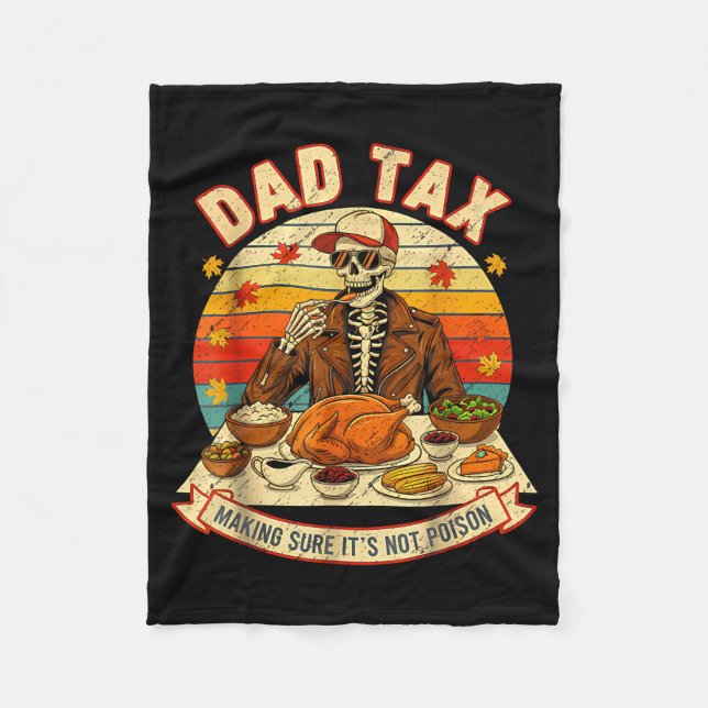 Manta Polar Funny Thanksgiving Dad Tax Skeleton Turkey Day Foo (Anverso)