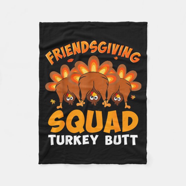 Manta Polar Funny Thanksgiving Friendsgiving Squad Turkey Butt (Anverso)
