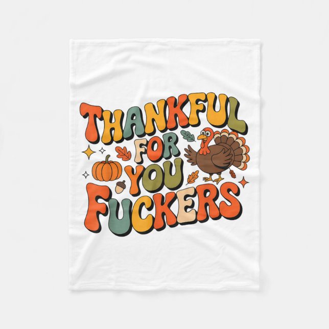 Manta Polar Funny Thanksgiving Friendsgiving Thankful For You  (Anverso)