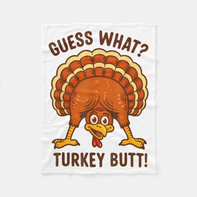 Manta Polar Funny Thanksgiving Kids Joke Meme Guess What Turke (Anverso)