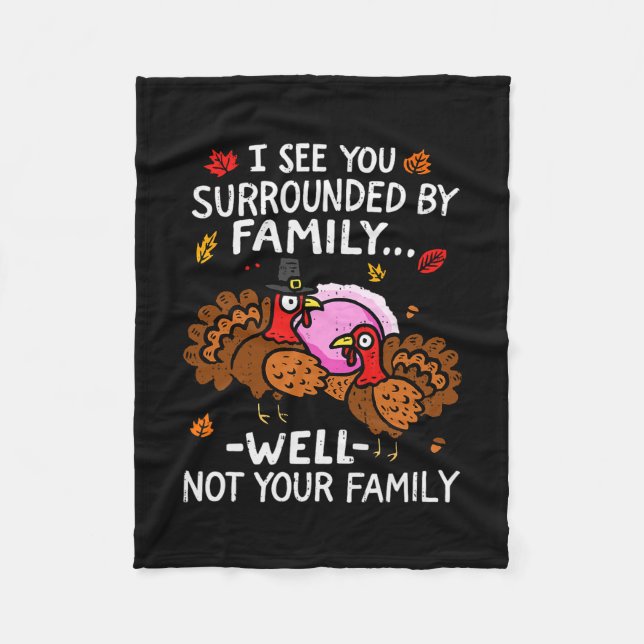 Manta Polar Funny Thanksgiving Turkey Family Joke Matching Men (Anverso)