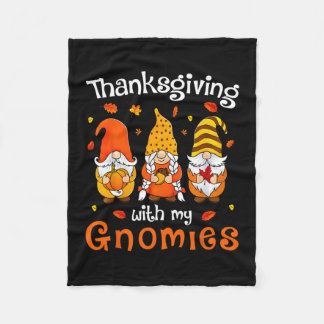 Manta Polar Funny Thanksgiving With My Gnomies Cute Gnome Fall