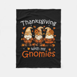 Manta Polar Funny Thanksgiving With My Gnomies Cute Gnome Fall