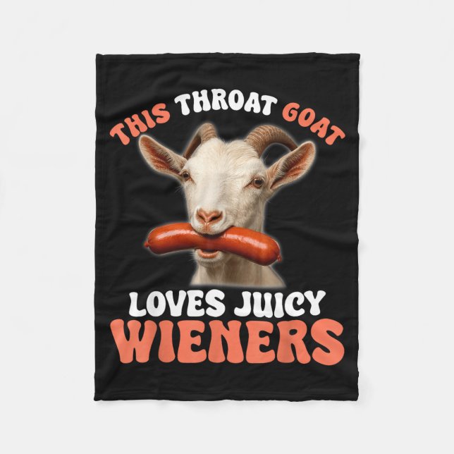 Manta Polar Funny This Throat Goat Swallows Juicy Wieners  (Anverso)