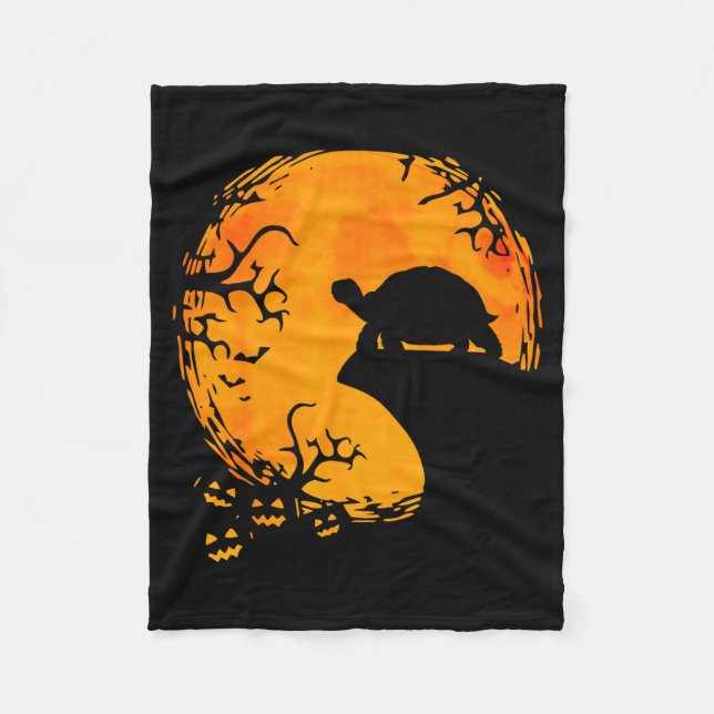 Manta Polar Funny Tortoise Halloween Silhouette Soky Tortoise  (Anverso)
